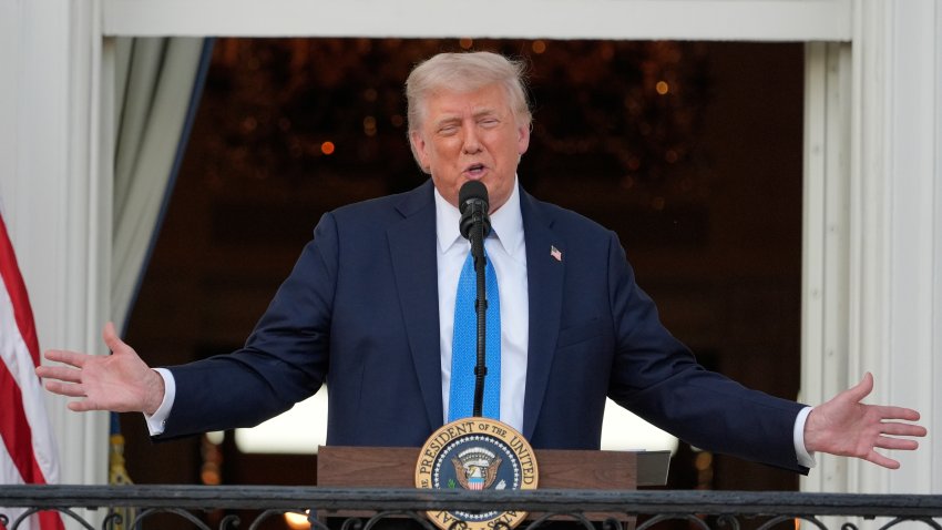 President Donald Trump speaks during a summer soiree on the South Lawn of the White House, Wednesday, June 4, 2025, in Washington.