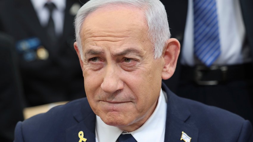 FILE – Israeli Prime Minister Benjamin Netanyahu attends a ceremony on the eve of Israel’s Remembrance Day for fallen soldiers at the Yad LaBanim Memorial in Jerusalem, on April 29, 2025.