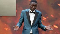 FILE – Khaby Lame poses for photographers upon arrival at the premiere of the film ‘Oppenheimer’ in London, July 13, 2023.