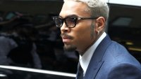 R&B singer Chris Brown arrives at Southwark Crown Court to attend a plea hearing in London, Friday, June 20, 2025.(AP Photo/Frank Augstein)