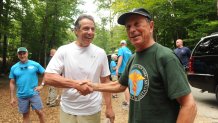 Cuomo and former Mayor of New York City Michael Bloomberg attend Adirondack Challenge on February 28, 2009 in Lake Placid, NY, US.