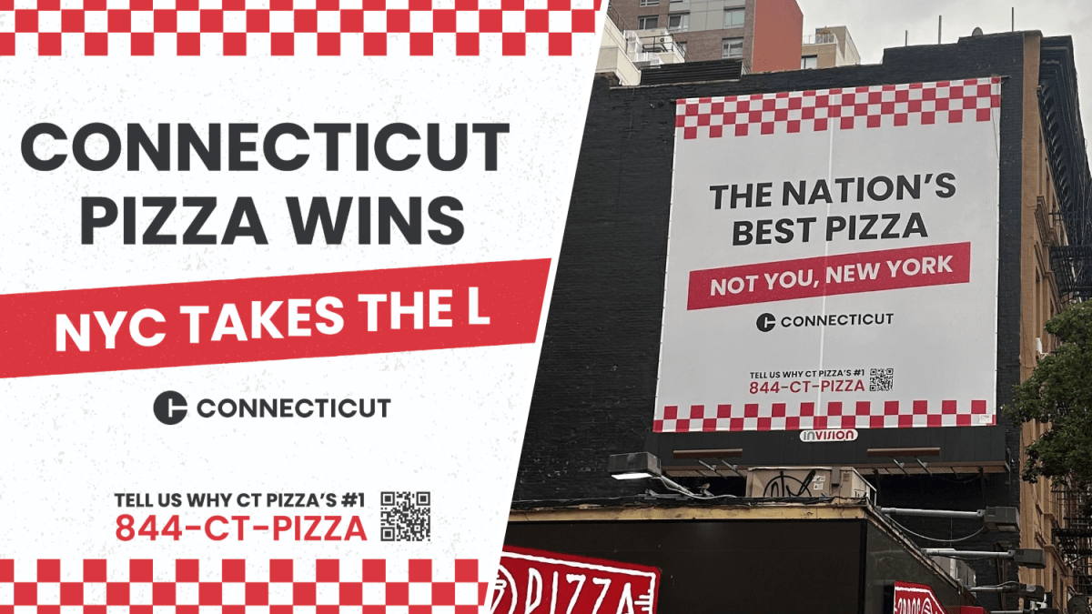 Does CT really have the best pizza? New billboards in NYC want a 'pizza' your mind