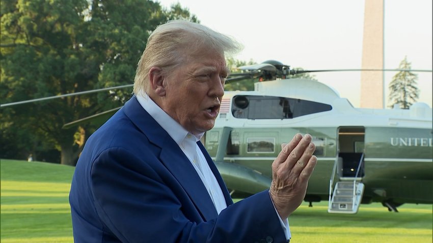 President Donald Trump speaks from White House