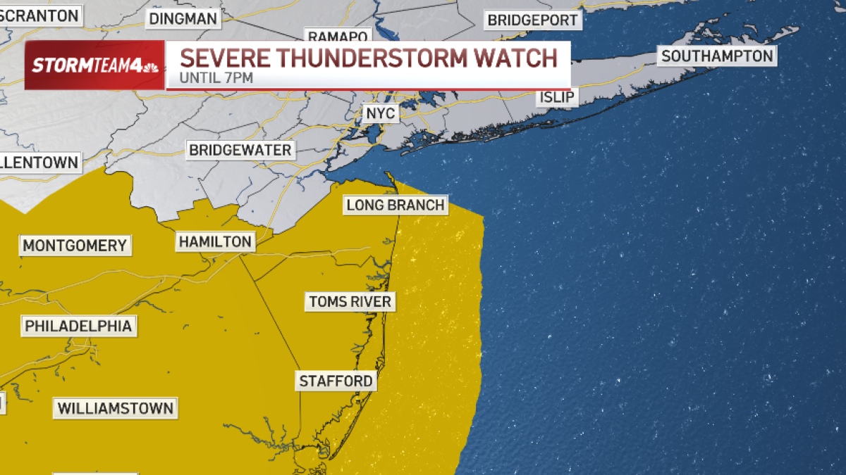 Severe thunderstorm watch hits NJ; worse NYC weather tomorrow – NBC New ...
