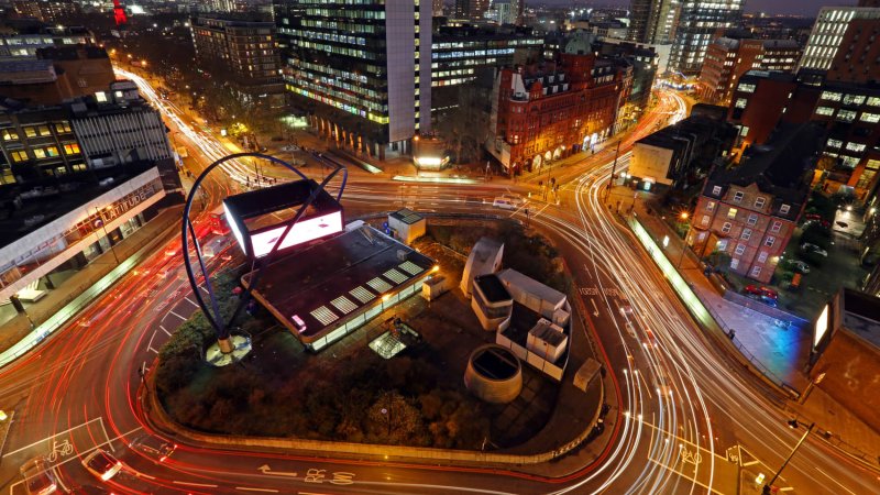 London’s Old Street roundabout, home to many tech firms often called ‘Silicon Roundabout.’