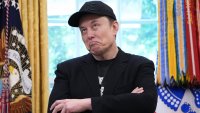 Tesla CEO Elon Musk speaks alongside U.S. President Donald Trump to reporters in the Oval Office of the White House on May 30, 2025 in Washington, DC.