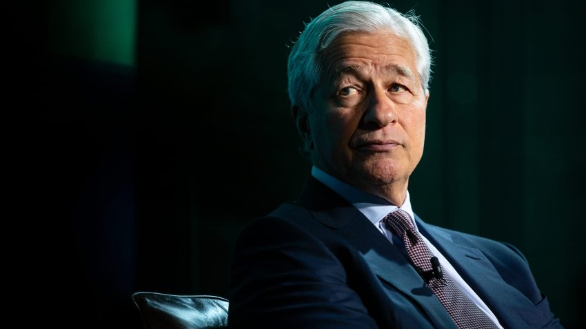 Jamie Dimon, chief executive officer of JPMorgan Chase & Co., during the Business Roundtable CEO Workforce Forum in Washington, DC, US, on Tuesday, June 17, 2025.