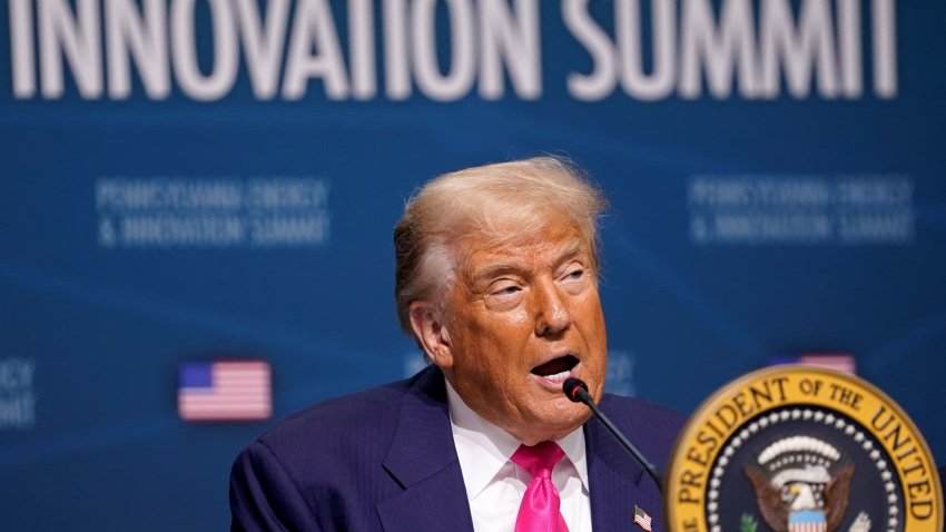 U.S. President Donald Trump speaks during the Pennsylvania Energy and Innovation Summit, at Carnegie Mellon University in Pittsburgh, Pennsylvania, U.S., July 15, 2025.
