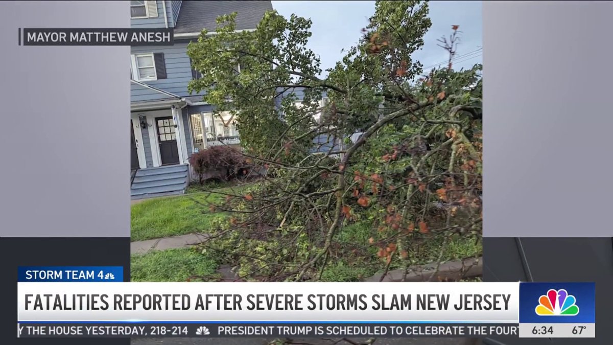 Fatalities reported after severe storms slam New Jersey – NBC New York