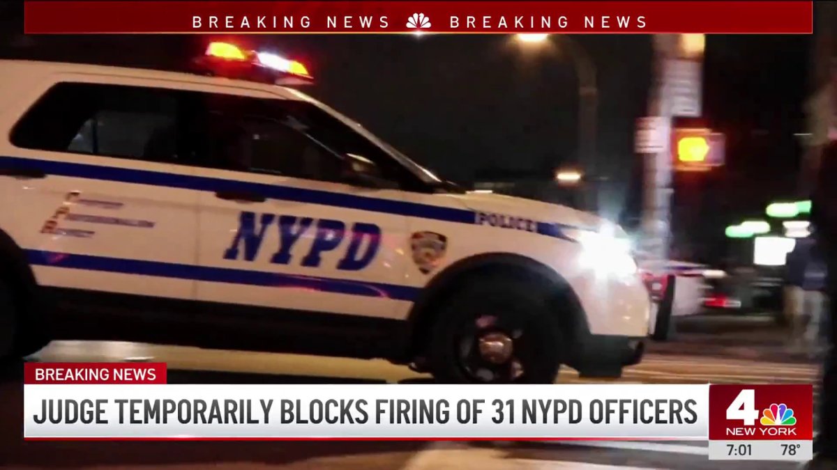 Judge temporarily blocks firing of 31 NYPD officers – NBC New York