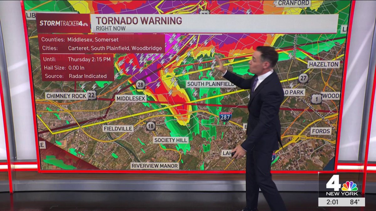 Tornado warning in NJ: Storm Team 4 provides an update – NBC New York