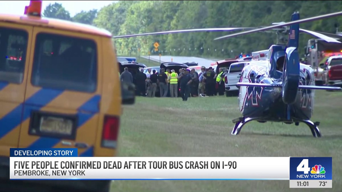 Five people confirmed dead after tour bus crash in western New York ...