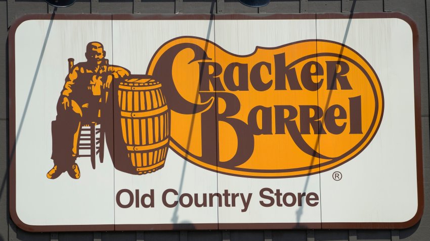 FILE - The Cracker Barrel Old Country Store logo in Pearl, Miss., is photographed, Sept. 12, 2023.