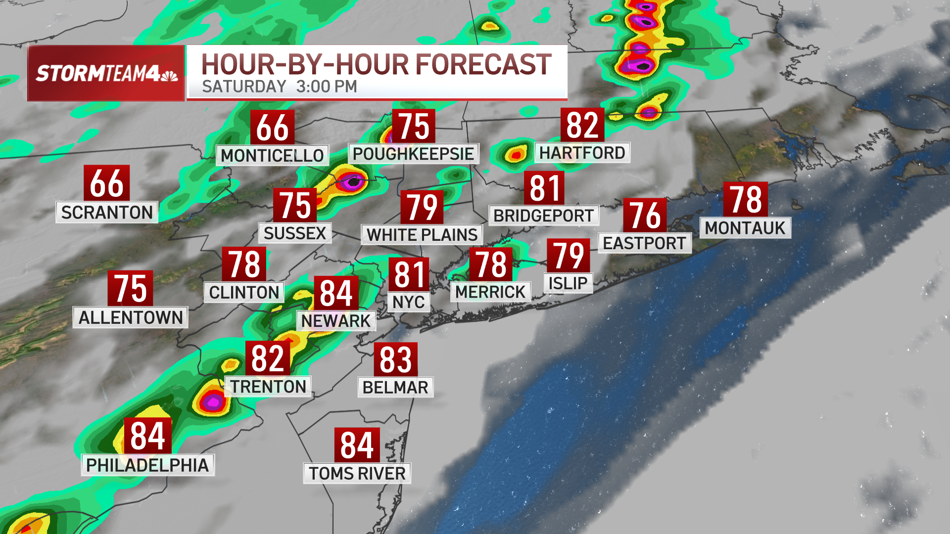 Hour-by-hour radar outlook as storms threaten to slam NYC area – NBC