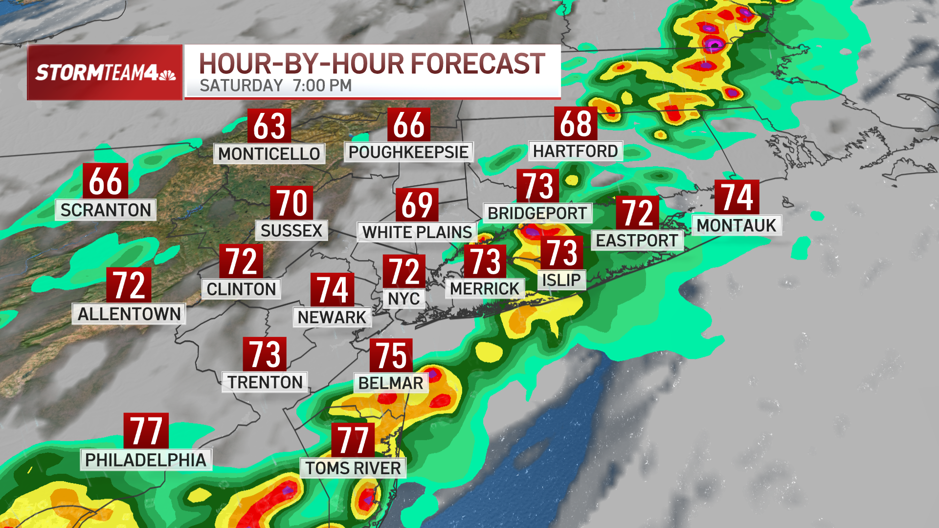 Hour-by-hour radar outlook as storms threaten to slam NYC area – NBC