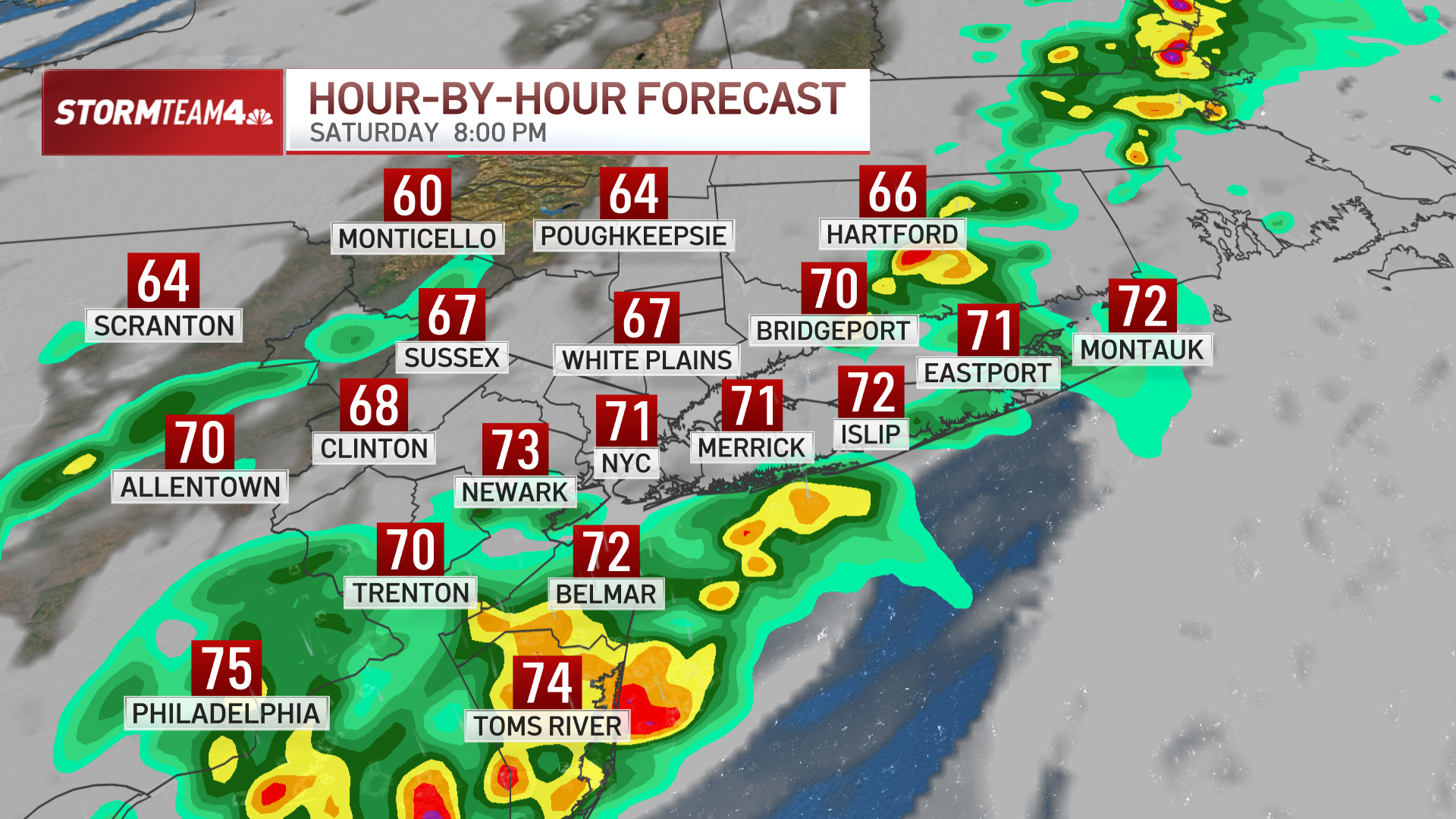 Hour-by-hour radar outlook as storms threaten to slam NYC area – NBC