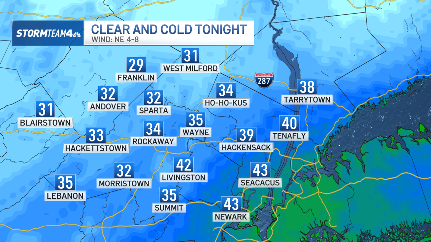 Coldest air of season arrives, with freeze watches for many – NBC New York