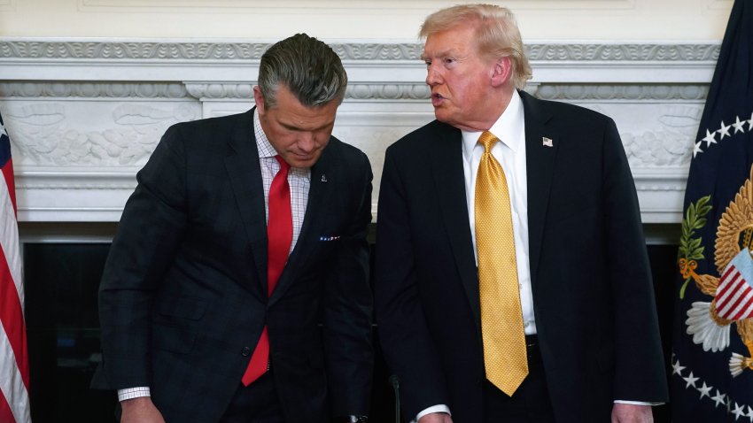 Pete Hegseth and Donald Trump