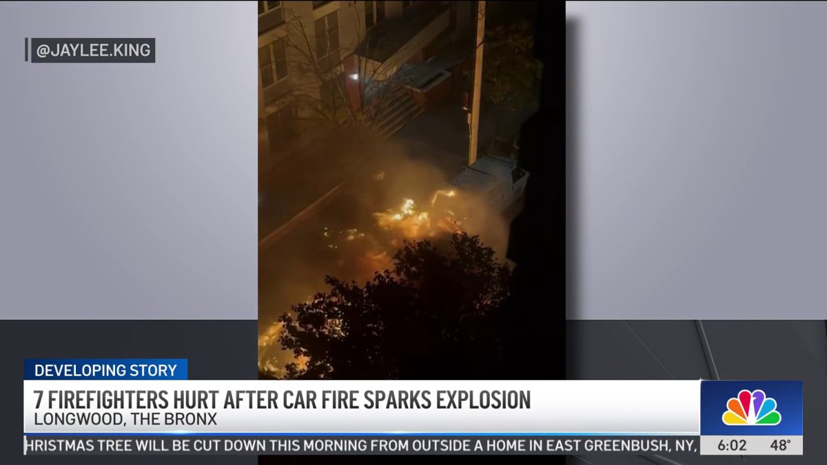 7 firefighters hurt as car fire sparks explosion in the Bronx – NBC New ...