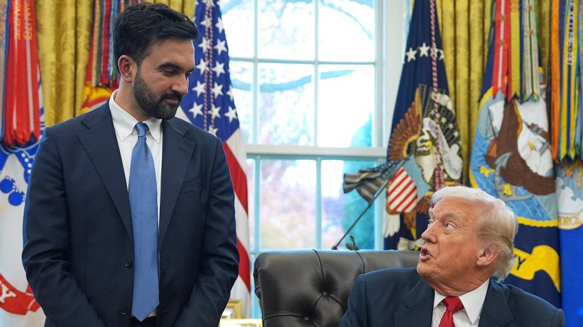 President Donald Trump talks after meeting with New York City Mayor-elect Zohran Mamdani in the Oval Office of the White House, Friday, Nov. 21, 2025, in Washington.