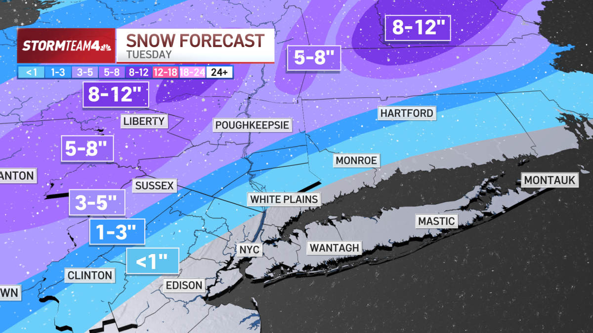 The first winter storm of the season could dump up to eight inches of snow for some outer reaches of the tri-state, though many likely won't see much more than...