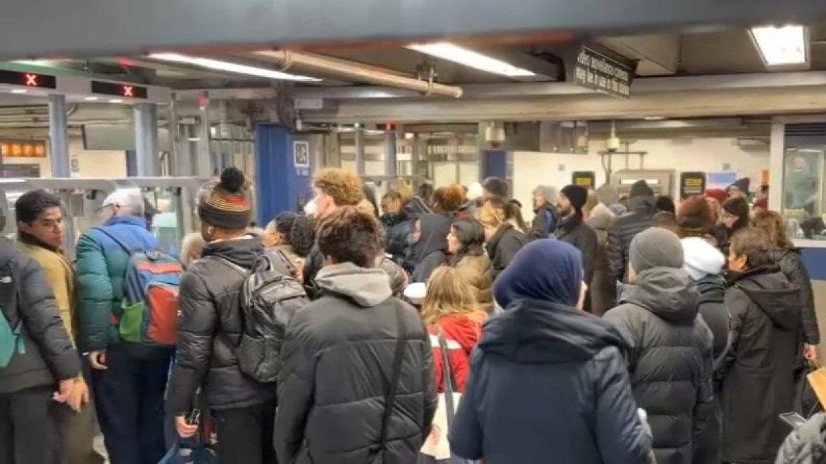 The buzzing was relentless on Monday as commuters tried entering and exiting the busy Broadway-Lafayette stop in Soho.