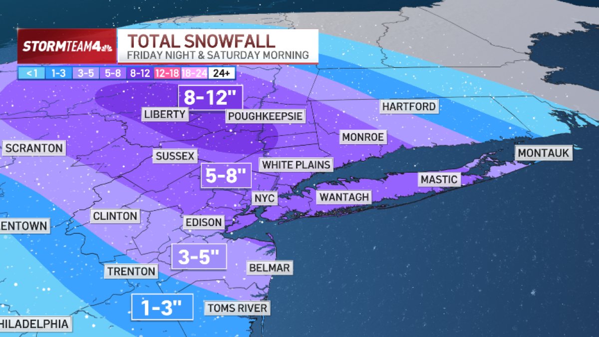 How much snow are we getting today? A winter storm warning is in effect for the NYC area. Here's the latest timeline.