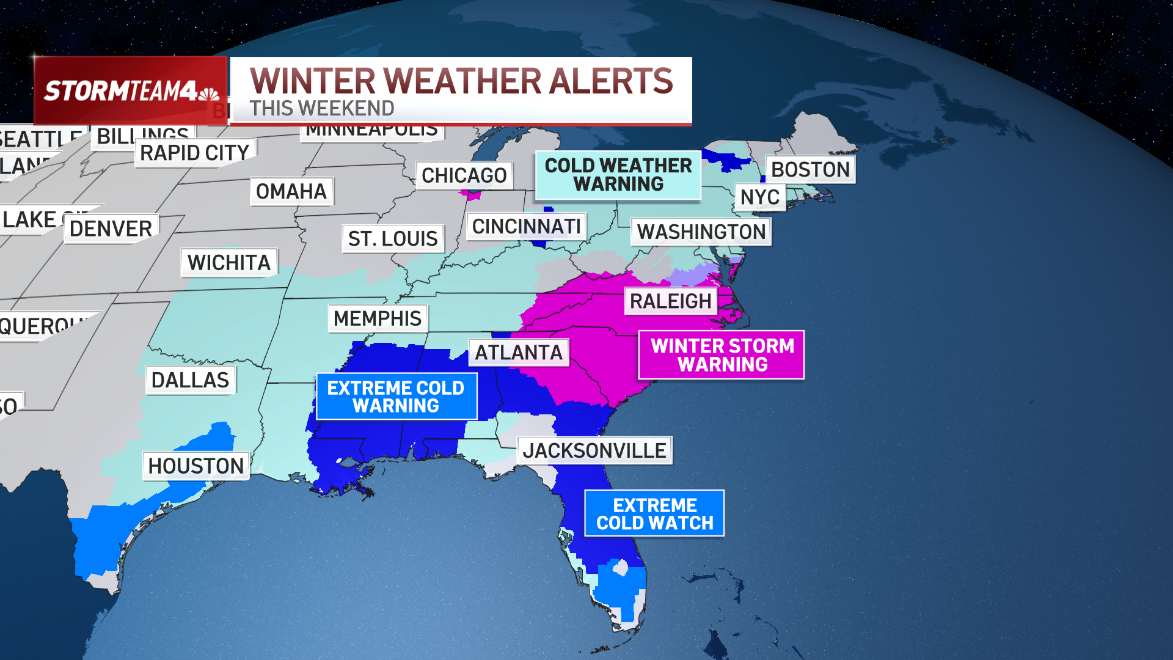 Dangerously cold temperatures, gusty winds come to NYC area – NBC New York