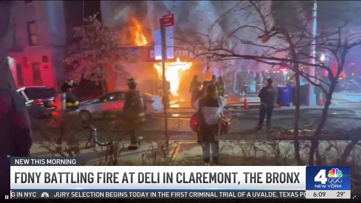 FDNY battles fire at deli in the Bronx – NBC New York