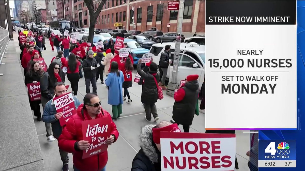 Final hours before NYC nurses start Monday strike