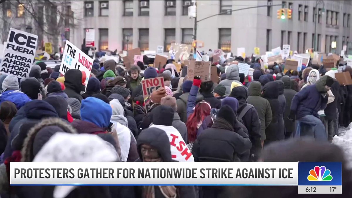 Protesters gather for nationwide strike against ICE – NBC New York