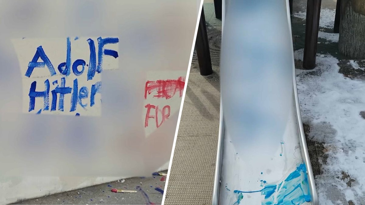 2 teens charged after allegedly spray-painting swastikas on Brooklyn playground