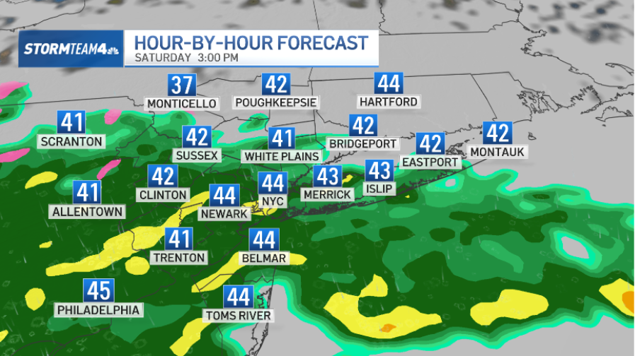NYC forecast calls for rain Saturday; check weather radar – NBC New York