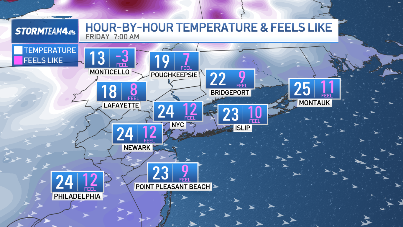 Weather in NYC turns frigid: How low will temperatures go? – NBC New York