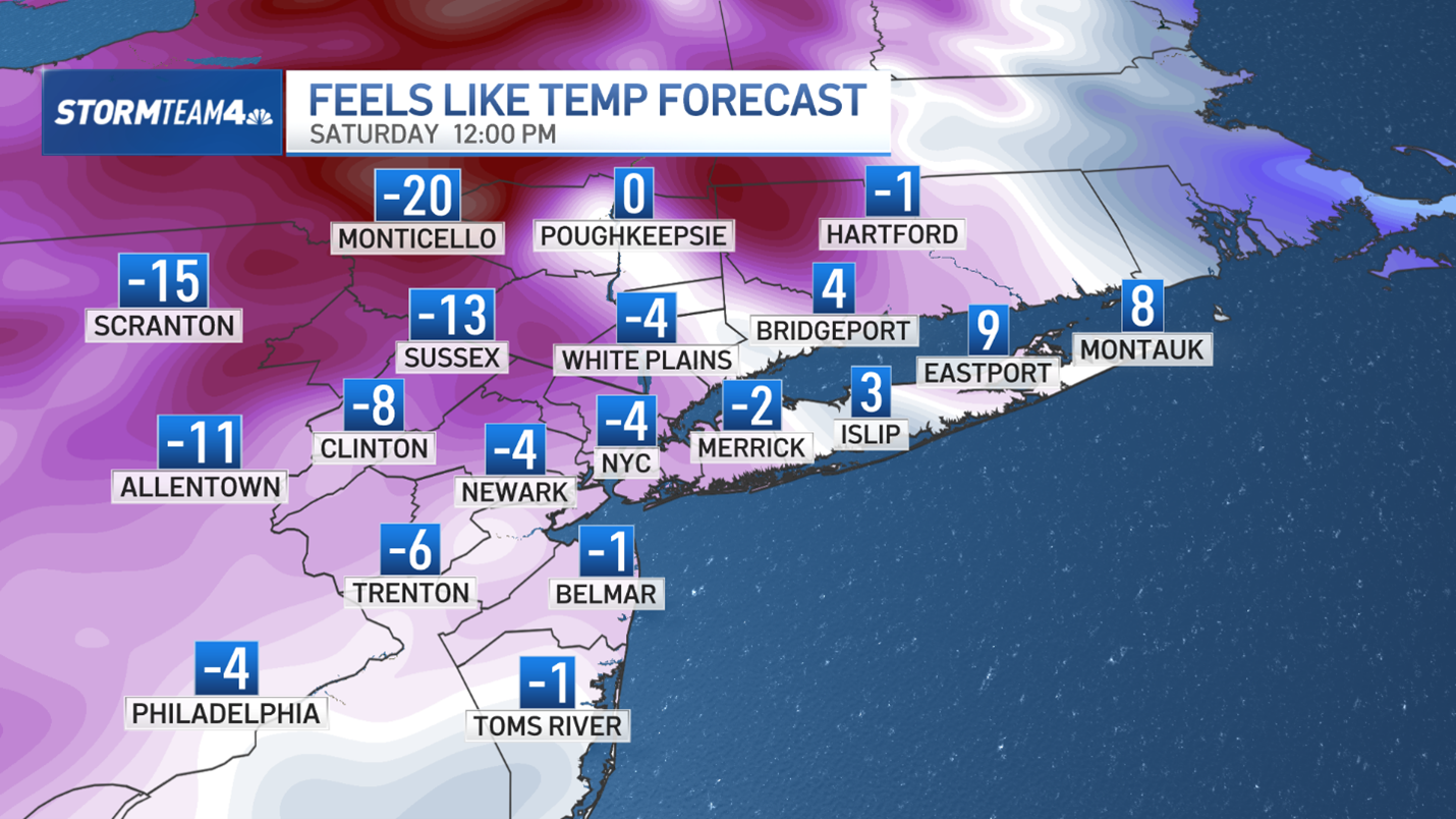 Weekend arctic air blast will make NYC feel its coldest of winter – NBC ...