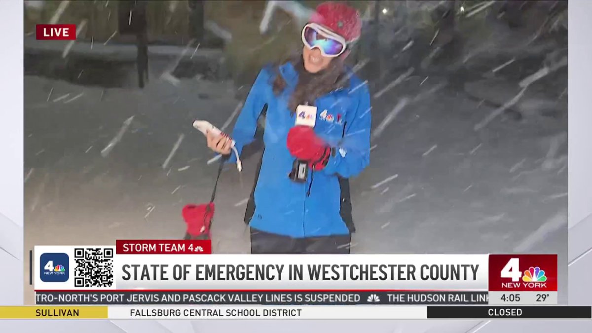 Storm rages on in Westchester County, hours of snow to go – NBC New York
