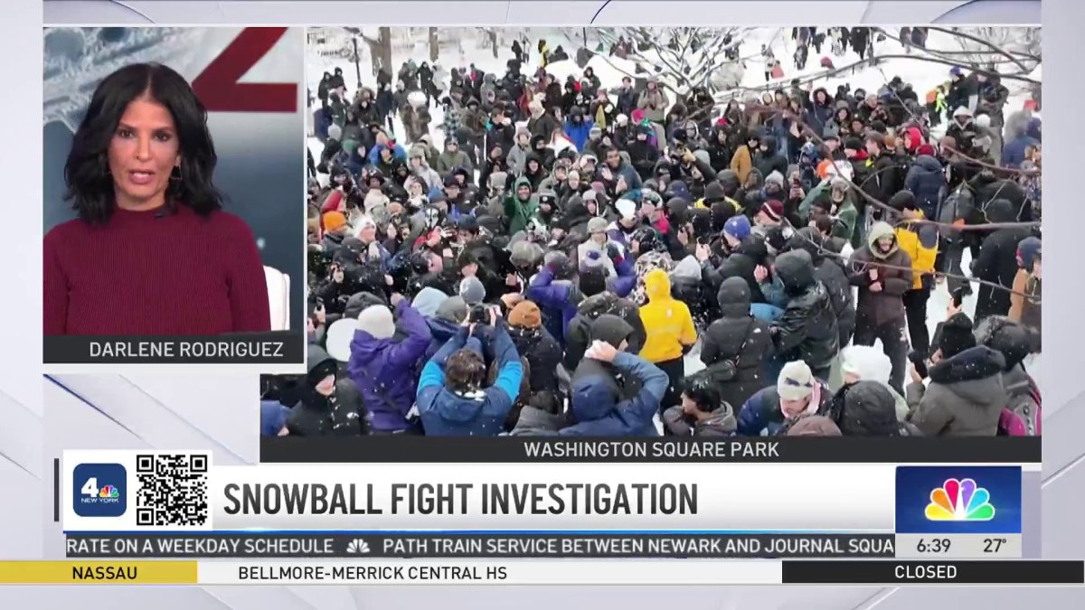 NYPD probes videos of cops hit with snowballs – NBC New York