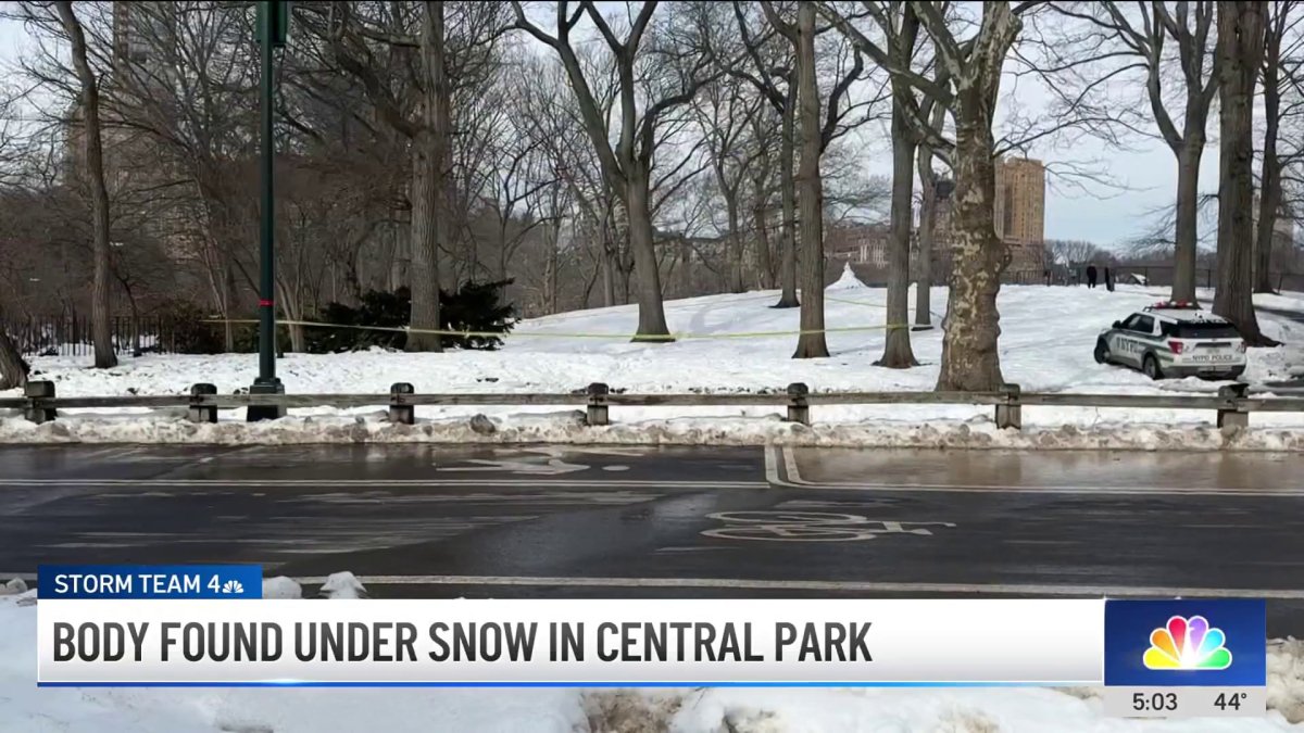 Body found under pile of snow in Central Park – NBC New York