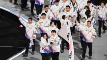 Team Republic of Korea in the parade