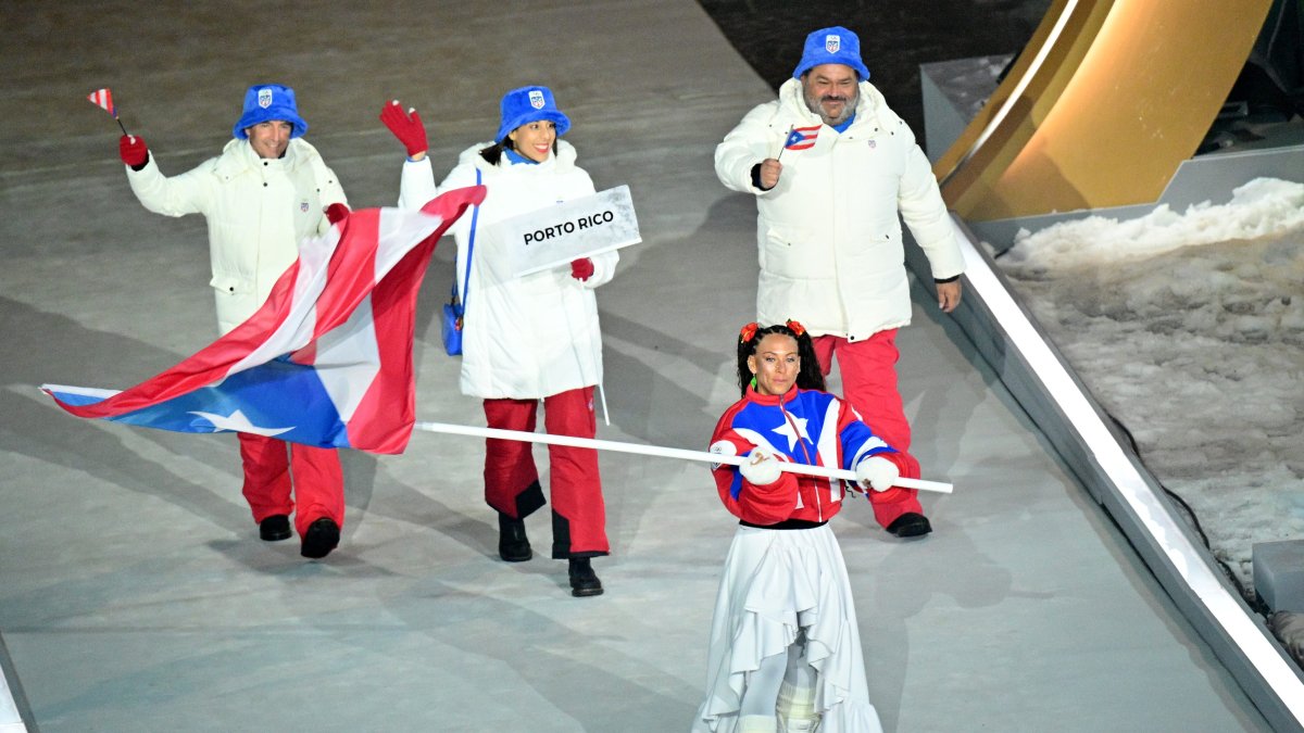 Puerto Rico's lone athlete wows in custom skeleton suit