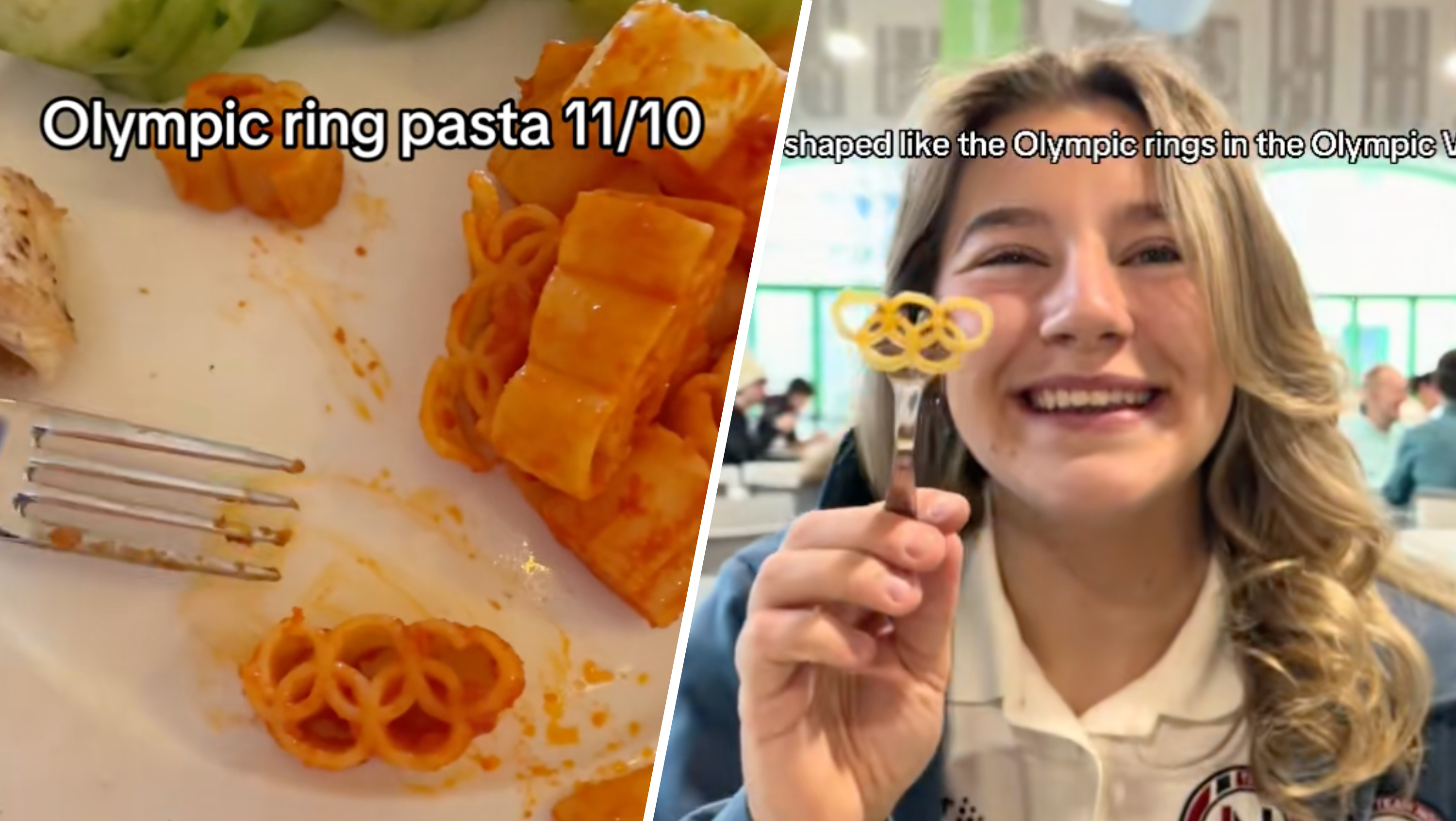 In Italy, of course it's the pasta: Olympic ring noodles go viral in Milan