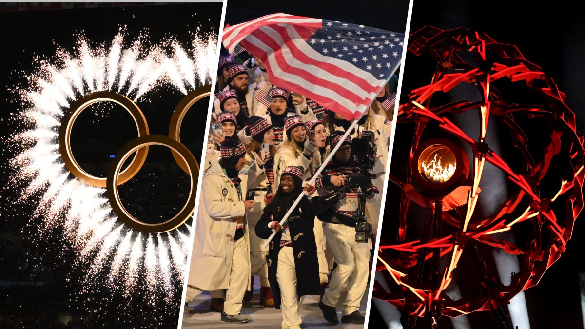 See how the 2026 Milan Cortina Olympics opened with events spread across Italy, featuring athlete parades and two Olympic cauldrons.