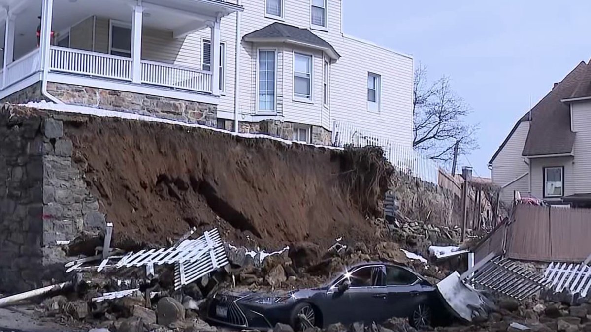 Driver survives after retaining wall falls onto park car in Yonkers ...
