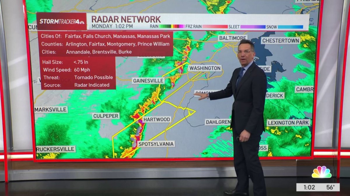 Storm system bringing severe weather to New York area – NBC New York