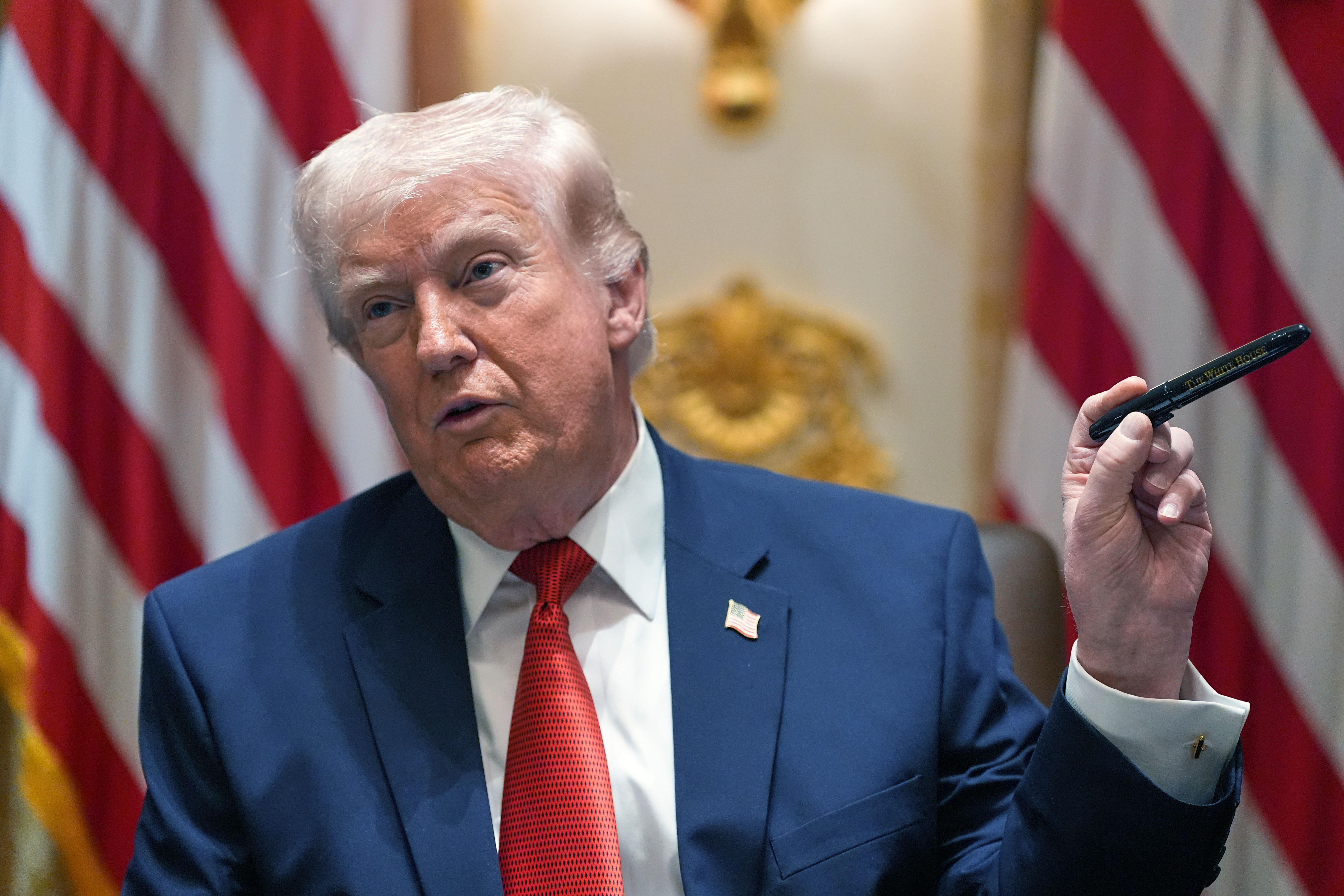 Trump interrupts Cabinet meeting on Iran war and rising prices to talk about Sharpies