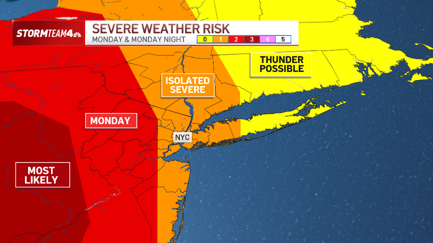 Watch live radar as Monday severe storm hits NY, NJ – NBC New York