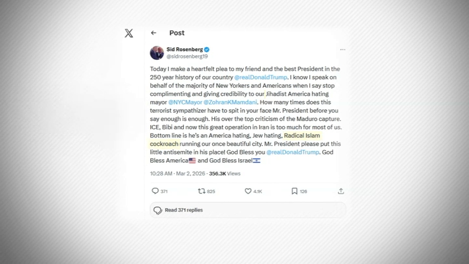 Sid Rosenberg apologizes to Zohran Mamdani after social media rant ...