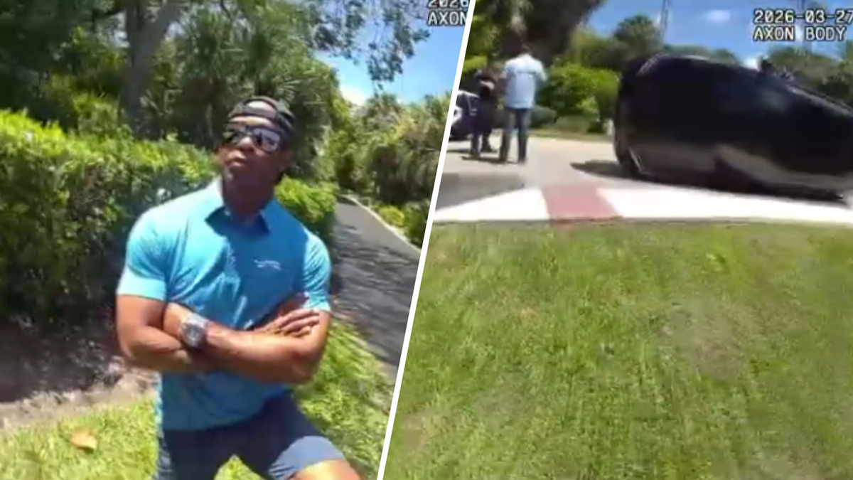 New video shows moments after Tiger Woods' Florida crash that led to DUI arrest