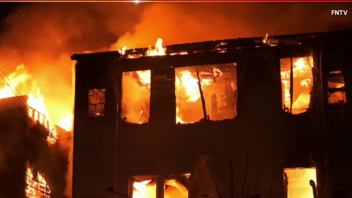 Several firefighters injured battling massive Newark fire – NBC New York