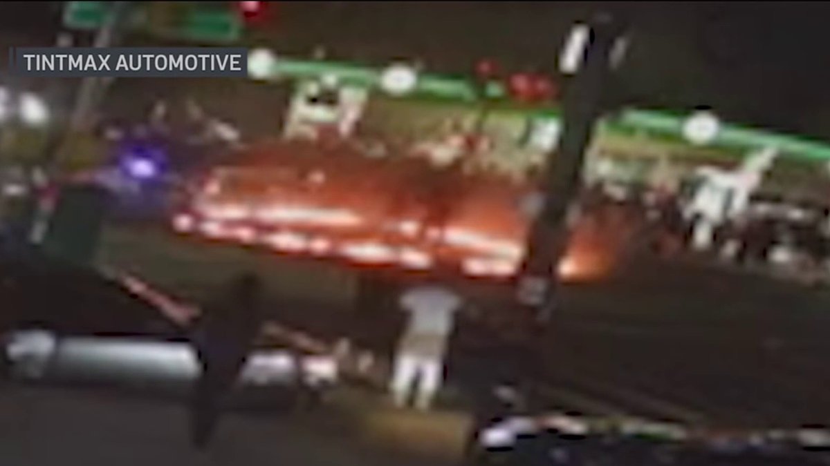NYPD searching for people involved in fiery Queens street takeover ...